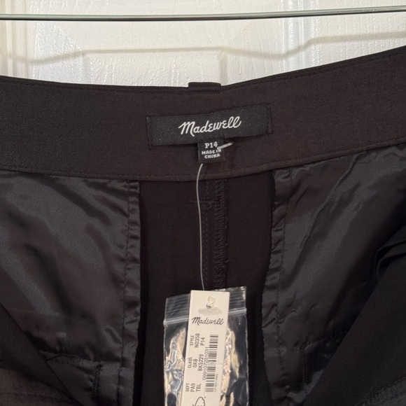 Madewell Women’s NWT The Turner Tapered Pant in Black Satin size 14 Petite - Picture 7 of 14